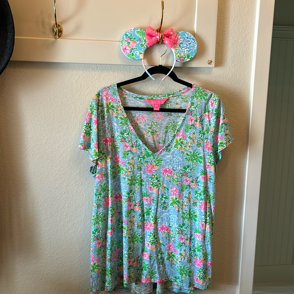 RARE DISNEY / LILLY PULITZER  SIZE XL (And, EARS TO MATCH!)